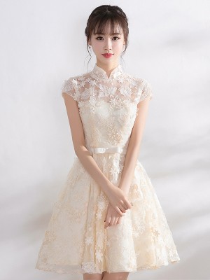 cheongsam qipao dress illusion lace cozyladywear bridesmaid line mouseover enlarge zoom