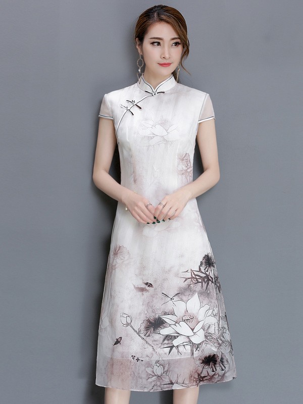 white qipao