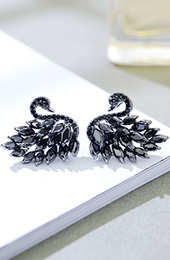 Black Swan Stud Earrings