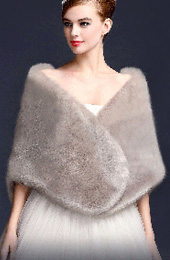 Faux Fur Shawl Wedding Wraps for Brides and Bridesmaids