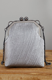 Gray Chain Clutch Wallet Bag