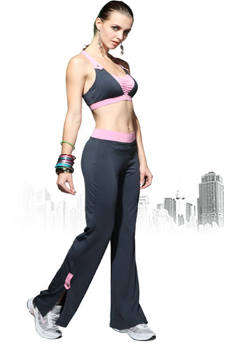 Pleated Padding Yoga Bra Top & Slit Pant Pleated Padding Yoga Bra Top & Slit Pant