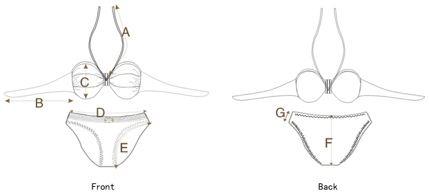 Push-up Halter Bandeau Top & Low-rise Bottom