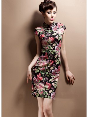 Floral Chinese QiPao - Cheongsam Dress