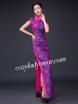 Mandarin Collar Qipao / Cheongsam Prom Dress with Split