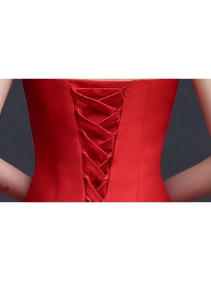Embroidered Bandeau Fishtail Qipao / Cheongsam Wedding Gown