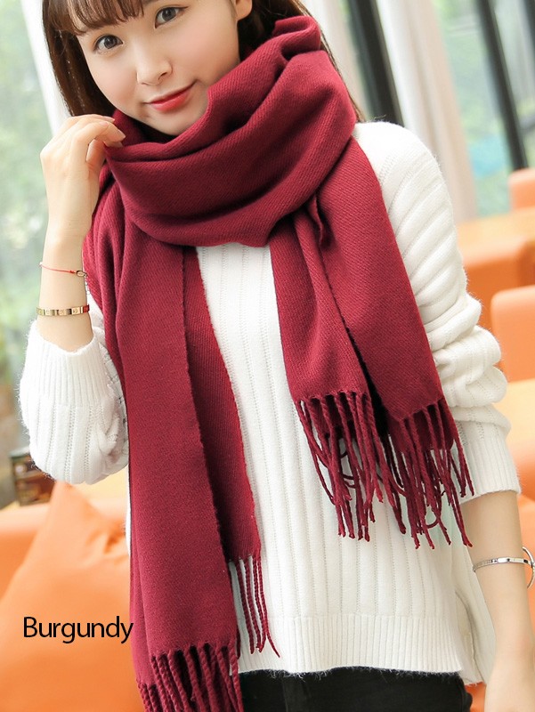 11 Color Options, Cozy Tassel Wrap Scarf