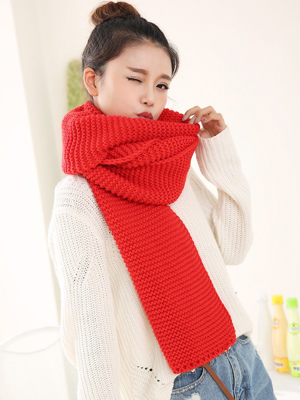 8 Color Options, Couple's Knit Long Scarf - CozyLadyWear