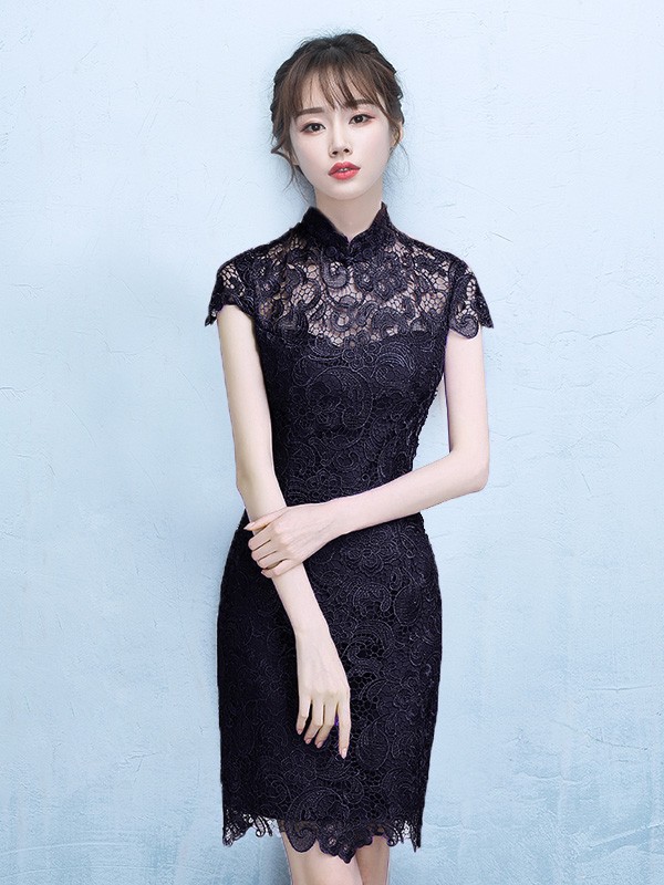 Short Lace Qipao / Cheongsam Party Dress