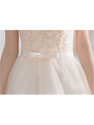Bridesmaid A-Line Qipao / Cheongsam Dress with Tulle Skirt