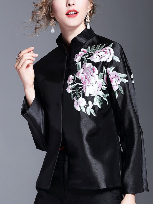 Gorgeous Embroidered Qipao / Cheongsam Top Jacket Gorgeous Embroidered Qipao / Cheongsam Top Jacket