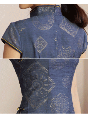 Qipao / Cheongsam Top Blouse in Retro Printing