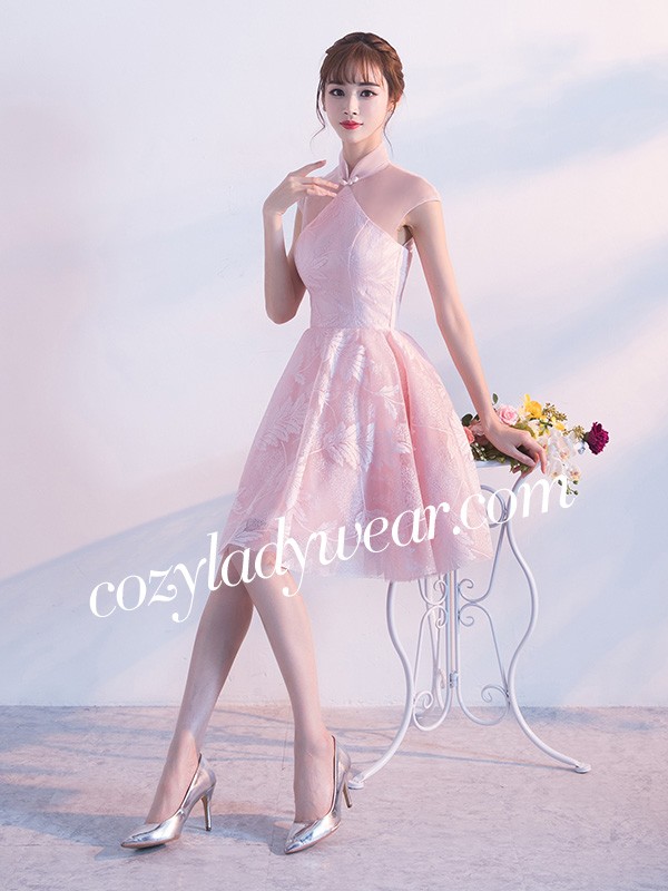 Short Bridesmaids Tulle Qipao / Cheongsam Dress