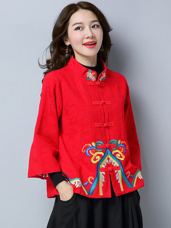 Vintage Embroidered Qipao Tang Jacket