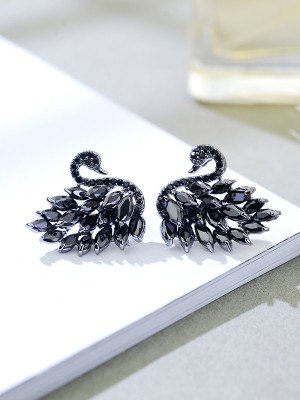 Black Swan Stud Earrings