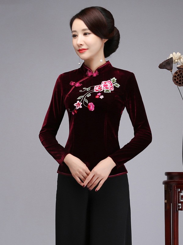 sleeveless cheongsam top