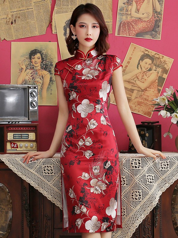 Chinese Fashion Cheongsams for Women Vintage Qipao Long Party Wedding ...
