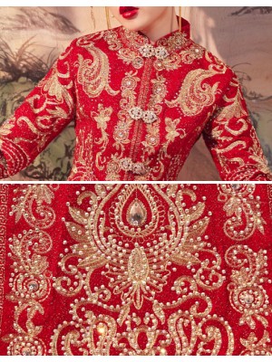 Beaded Embroidered Wedding Qun Kwa & Pleated Skirt