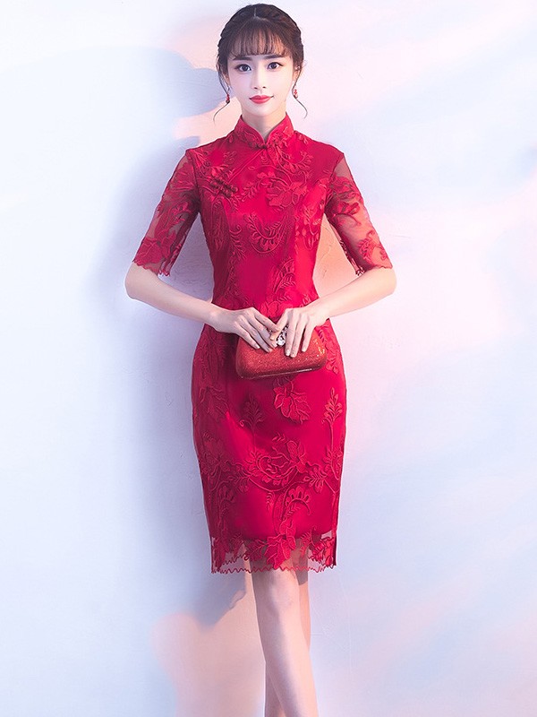 red lace overlay