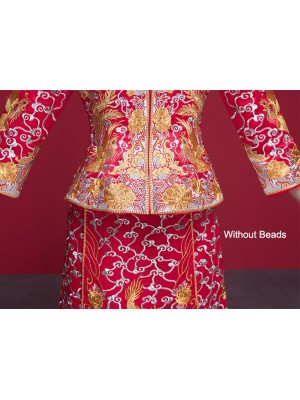 Wedding Qun Gua with Embroidered Phoenix & Dragon