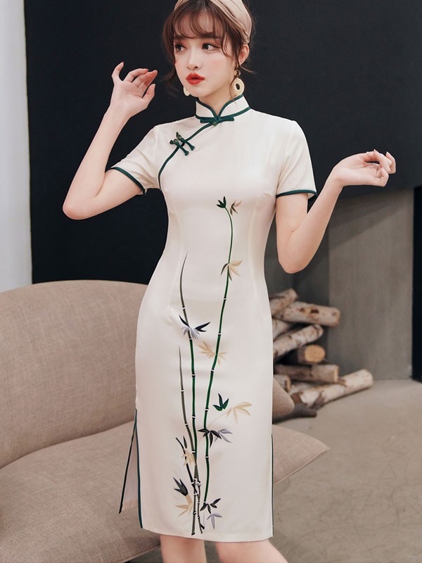 white qipao