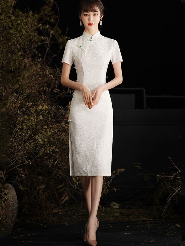 white qipao