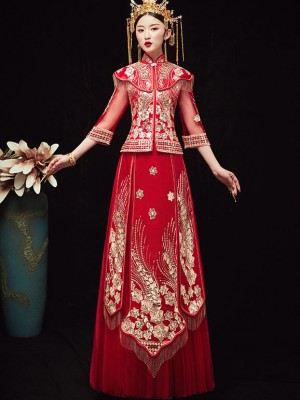 2021 Summer Filmsy Embroidered Wedding Qun Kwa & Pleated Skirt