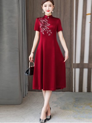 2026 Bridal Mother's Fit & Flare Qipao / Cheongsam Dress