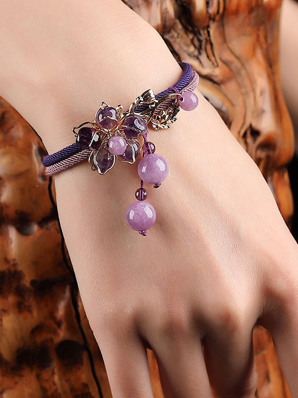 Purple discount crystal bracelet