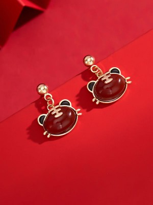 Zodiac Tiger Drop Dangle Earrings New Year Birthday Gift