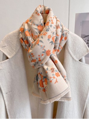 Winter Plus Size Floral Women Scarf Wrap Shawl