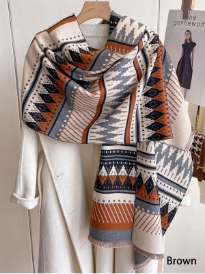 Winter Plus Size Stripe Women Scarf Wrap Shawl