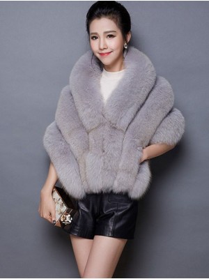 Women Faux Fur Winter Shawl Bridal Wedding Wraps