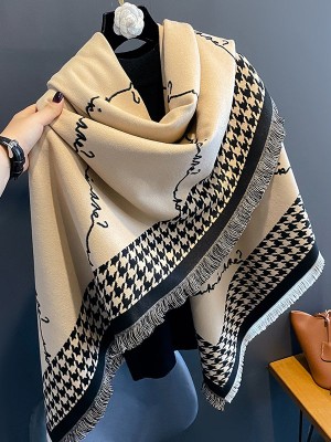 Wool Blend Women Winter Scarf Shawl