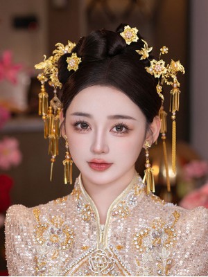 Alloy Bird Flower Bridal Wedding Hairpins Clips & Earrings