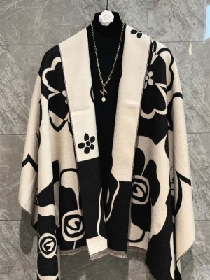 Floral Pattern Woman Long Scarf Shawl Wrap