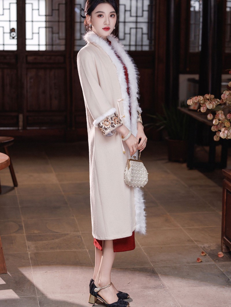 Champagne Wool Blend Oversized Poncho Cape Coat