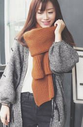 8 Color Options, Couple's Knit Long Scarf