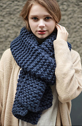 6 Color Options, Knit Long Scarf