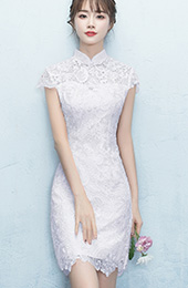 Short Lace Qipao / Cheongsam Party Dress