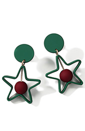 Colorblocked Geometric Star Stud Earrings