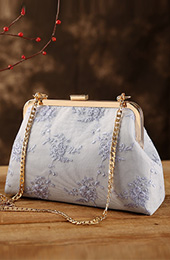 Lace Chain Strap Clutch Purse Bag