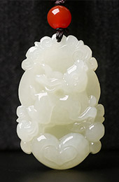 12 Chinese Zodiac Animals Jade Necklace Pendant