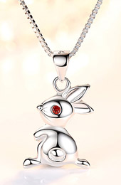 12 Zodiac Animals Silver Pendant Necklace Christmas Birthday Gift