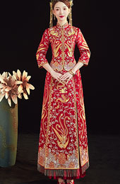 Chinese wedding dress QiPao Kwa cheongsam 22c Special Traditional Quan Kwa 