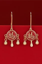 Christmas Birthday Gift Lucky Fu Drop Dangle Earrings