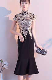 2024 Custom Made Chinese Cheongsam Graduation Dress - CozyLadyWear