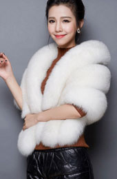 Women Faux Fur Winter Shawl Bridal Wedding Wraps