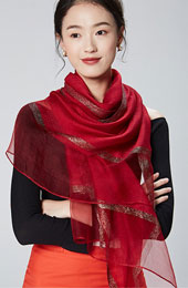 Lightweight Mulberry Silk Women Scarfs Shawls