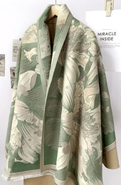 Winter Wool Blended Floral Women Scarf Wrap Shawl